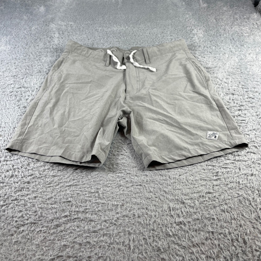 Trunks Surf & Swim Mens 32 Hybrid Shorts Gray Land to Water Quick Dry Stretch 7"